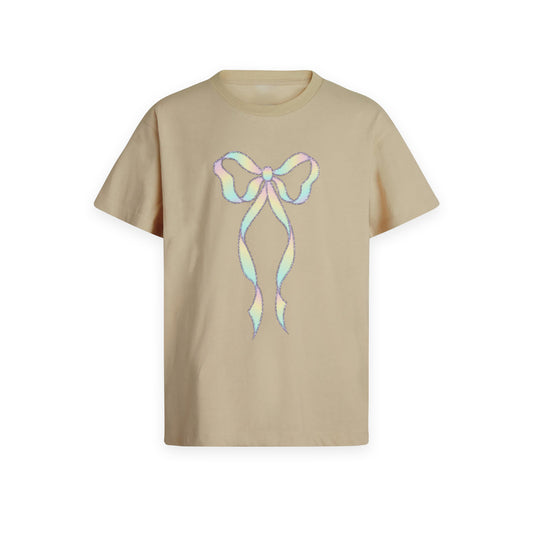 Beige rainbow - Girls short sleeve t-shirt