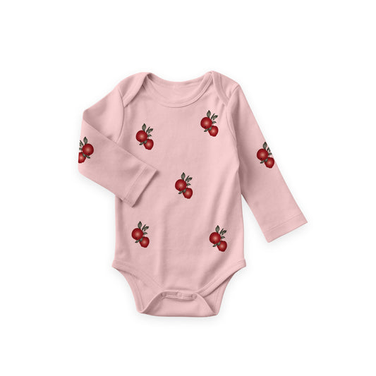 Red Apples - Girls Long Sleeve Baby Body