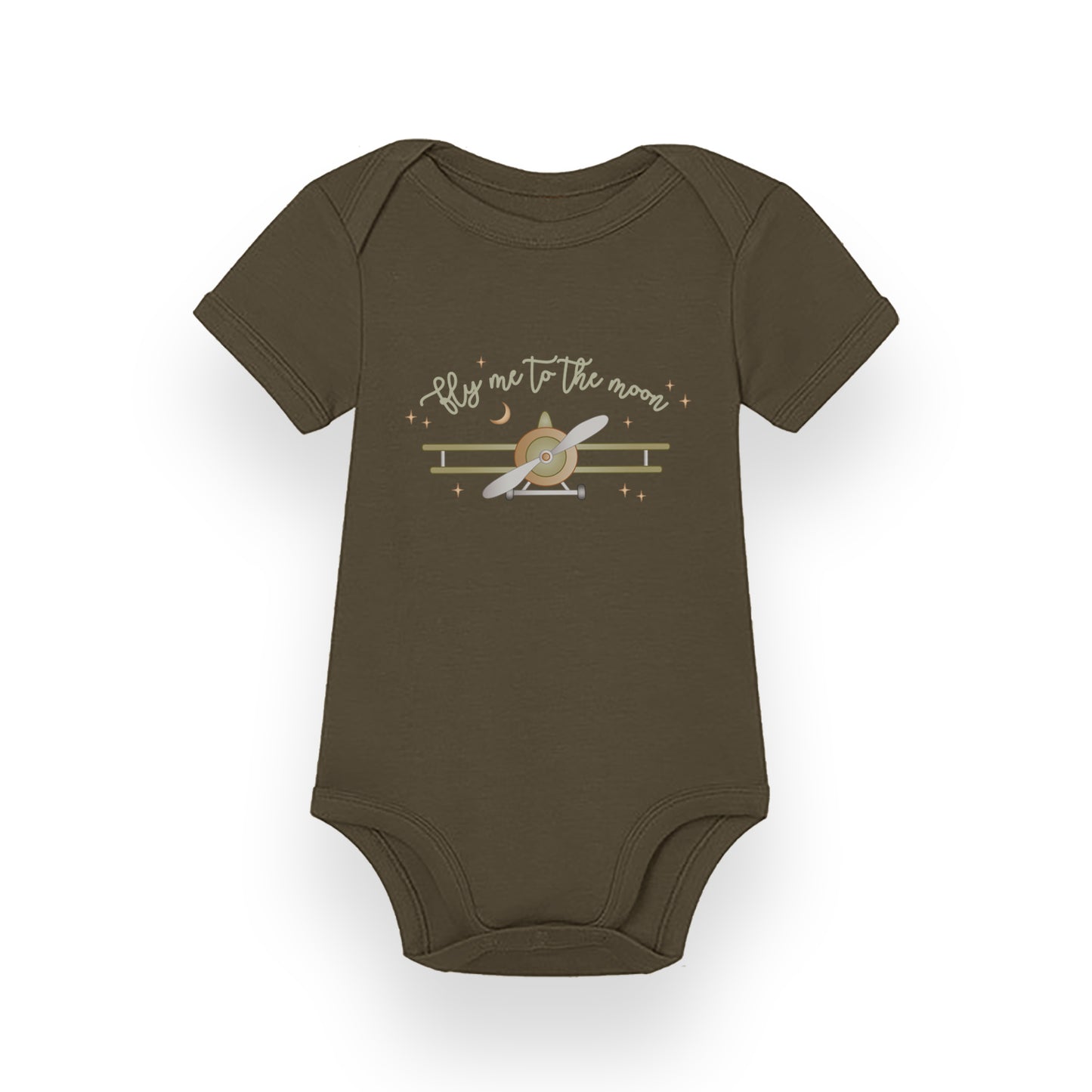 Fly Me To The Moon - Boys Short Sleeve Bodysuit