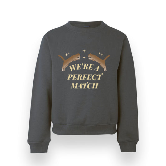 We´re a perfect match - Boys crew neck sweatshirt