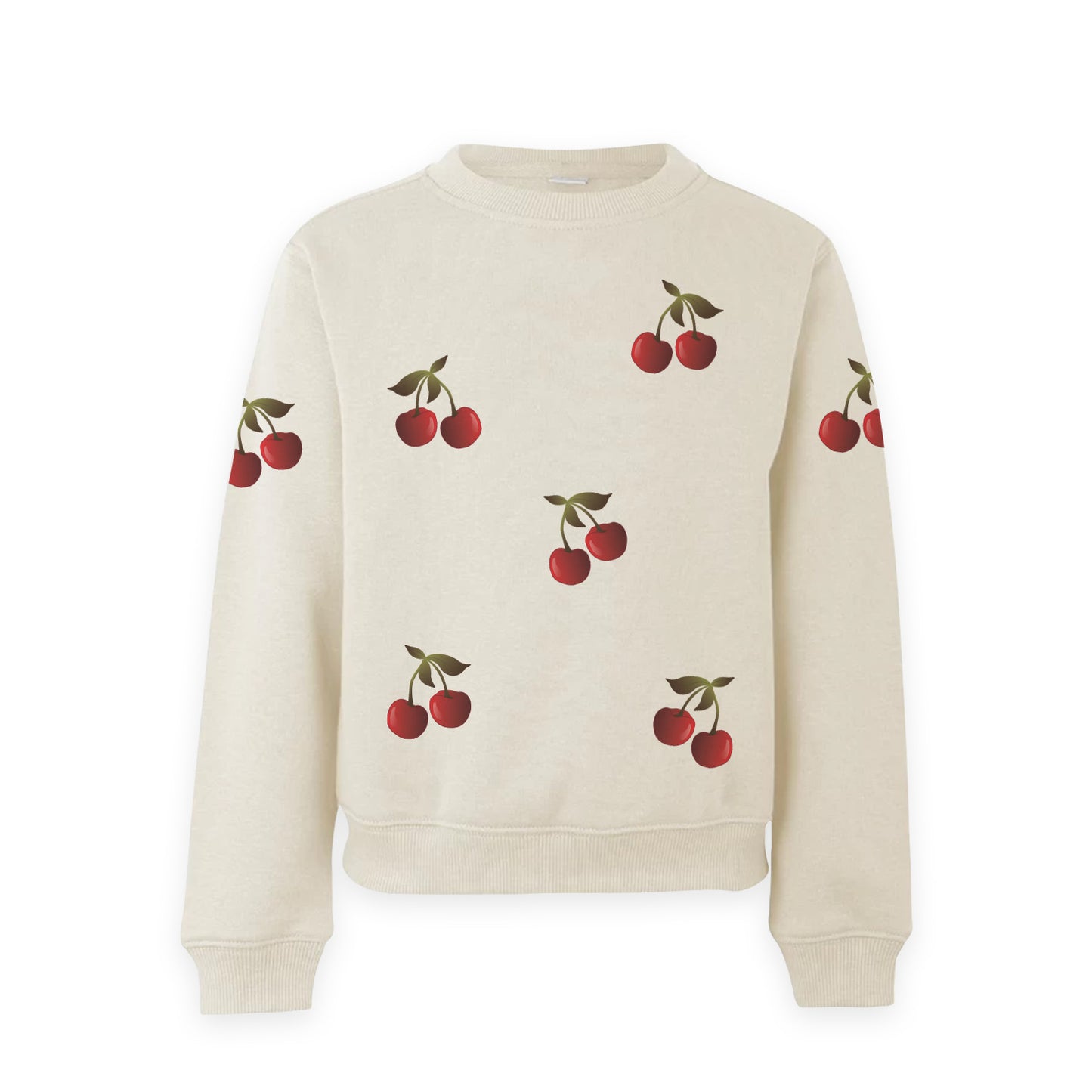 Cherries - Girls Crew Neck Sweatshirt