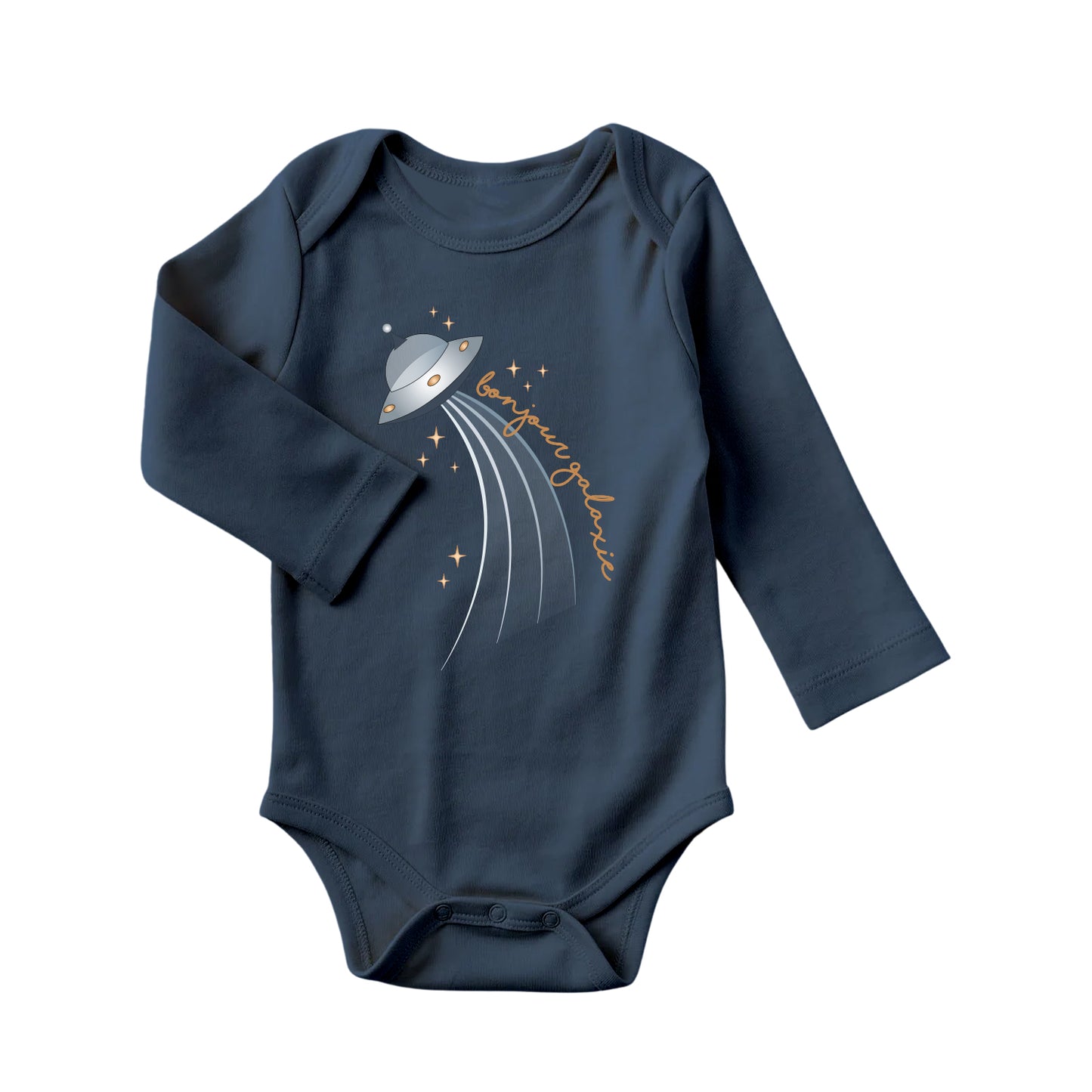 Bonjour Galaxie - Boys Long Sleeve Bodysuit